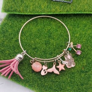 Adorable Pink Girly Charm Bracelet B3026